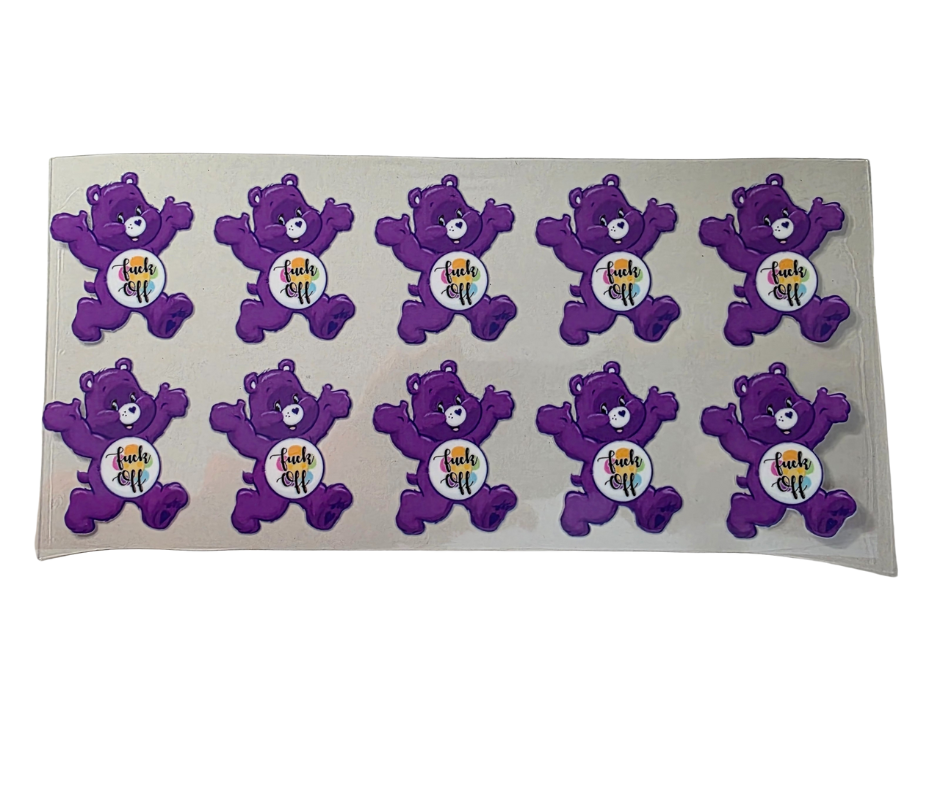 FUCK OFF PURPLE SWEAR BEAR