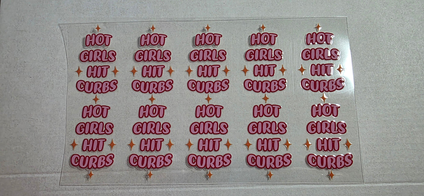 HOT GIRLS HIT CURBS PEN DECALS
