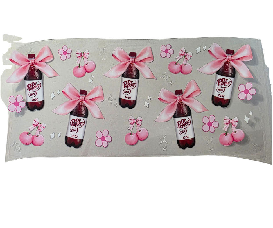 DIET DR PEPPER WITH BOWS