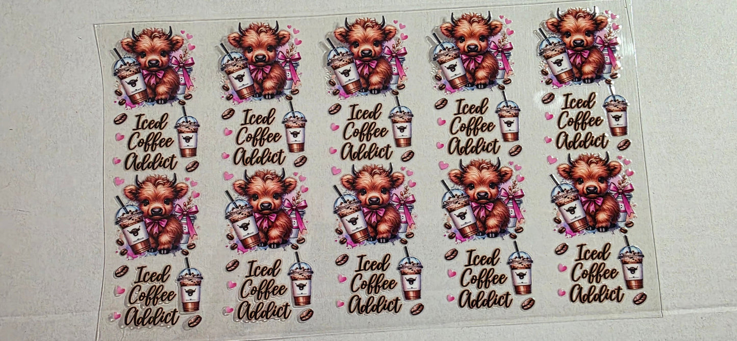 ICED COFFEE ADDICT PEN DECAL