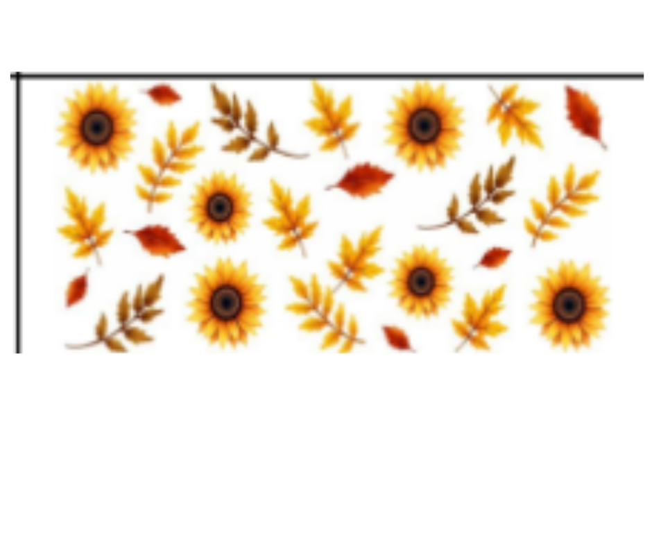 SUNFLOWERS & FALL LEAVES