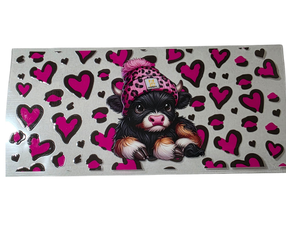 HIGHLAND COW & HEARTS