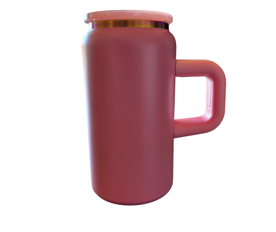 16oz LIGHT PINK WITH HANDLE DECAL ONLY