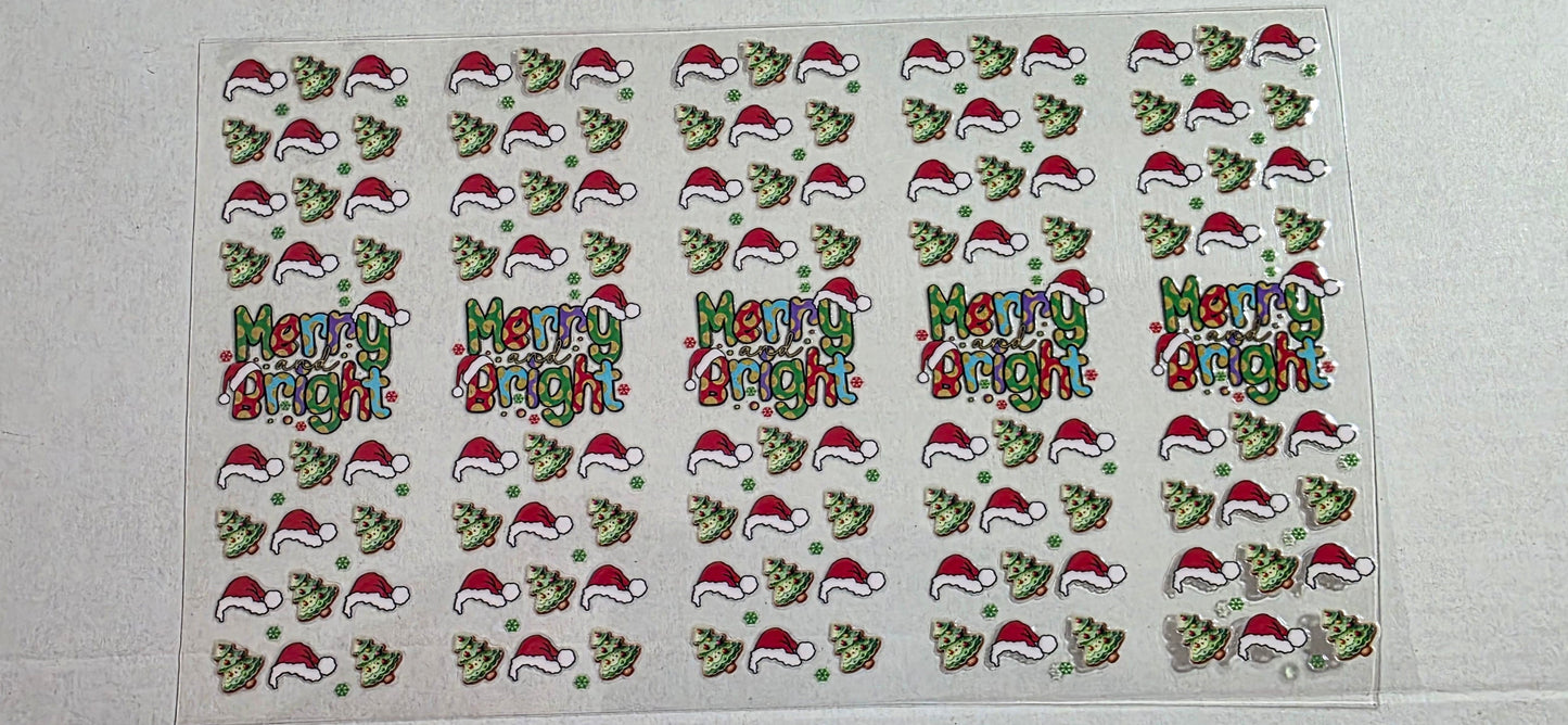 MERRY AND BRIGHT PEN DECAL