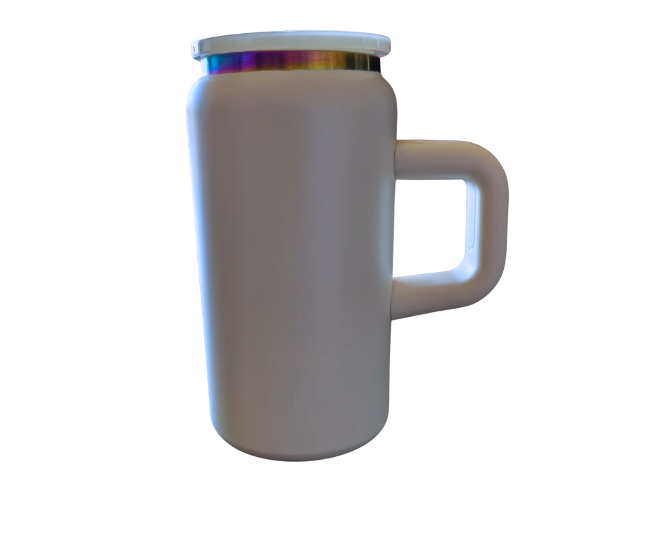 16oz WHITE WITH HANDLE DECAL ONLY