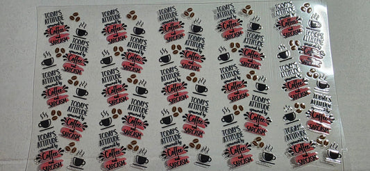 COFFEE & SARCASM PEN DECAL