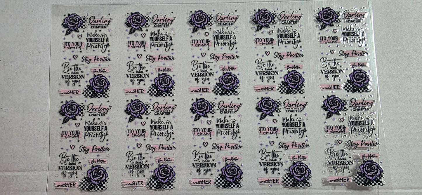 DARLING ITS JUST A CHAPTER PEN DECAL