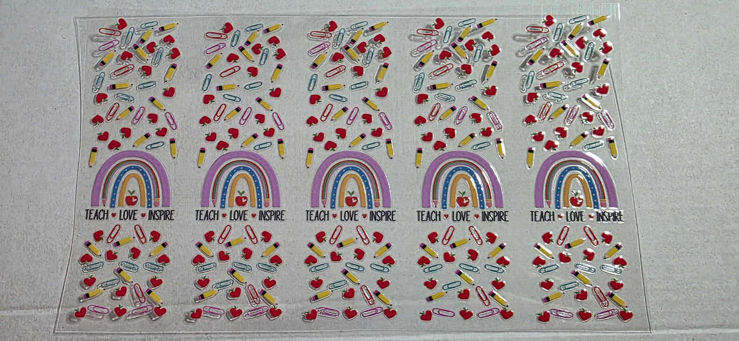 TEACH LOVE INSPIRE PEN DECAL