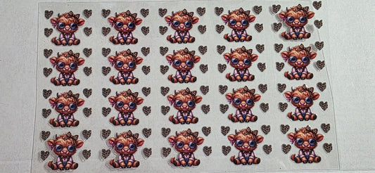 HIGHLAND COW SUNNIES PEN DECAL