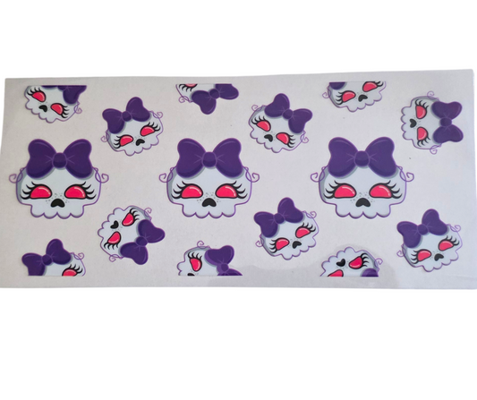 SKULL WITH BOWS