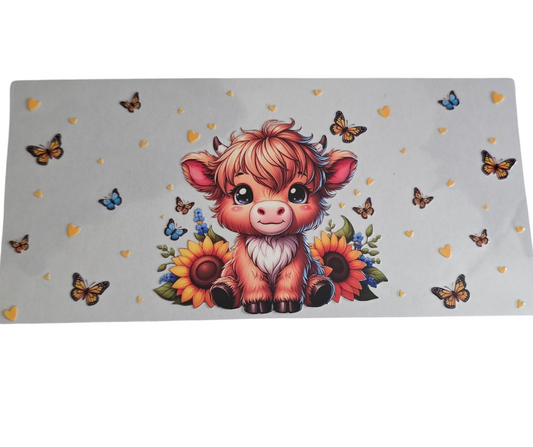 HIGHLAND COW & BUTTERFLIES