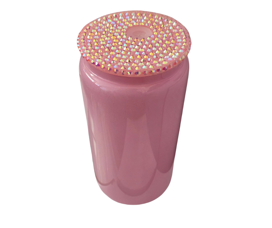 16oz LIGHT PINK BLING LID DECAL ONLY