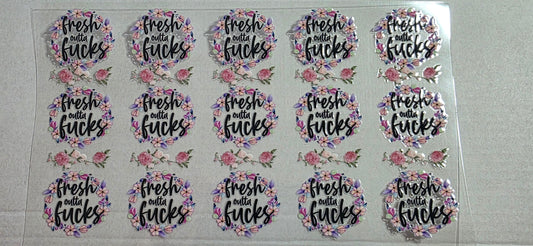 FRESH OUTTA FUCKS PEN DECAL