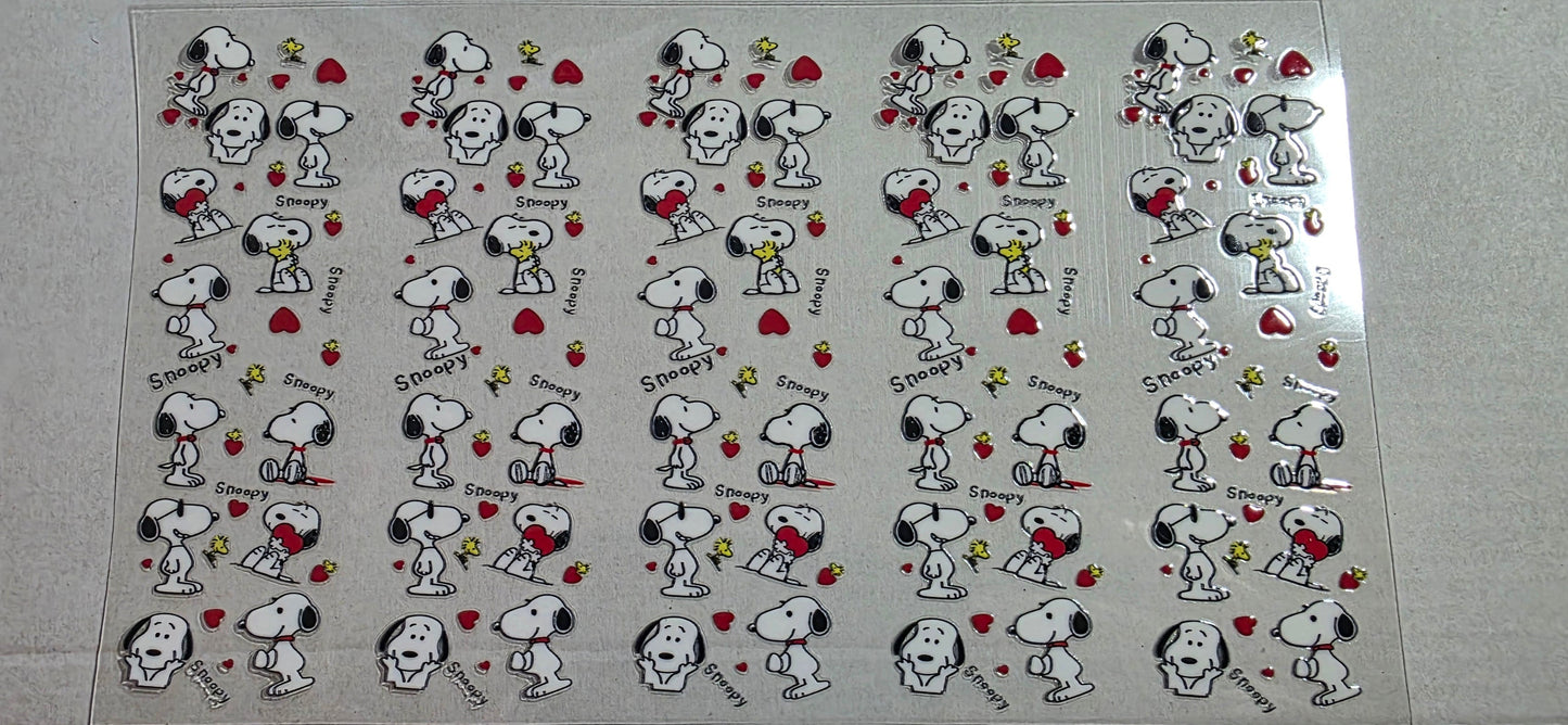 SNOOPY HEART PEN DECAL